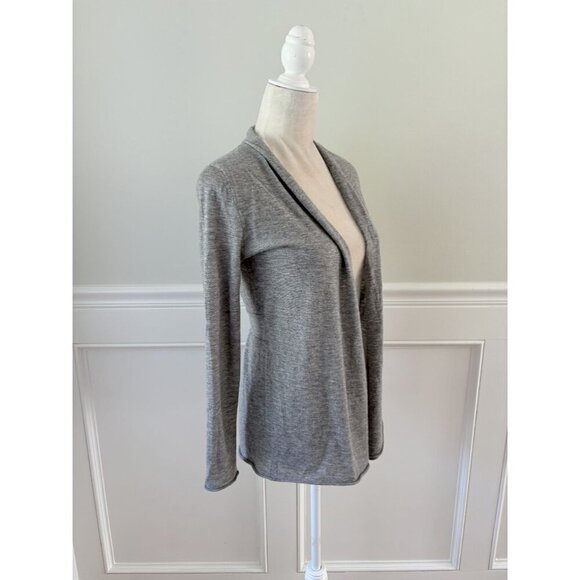 Shorn 100% Cashmere Open Cardigan Sweater Gray S - Picture 3 of 6